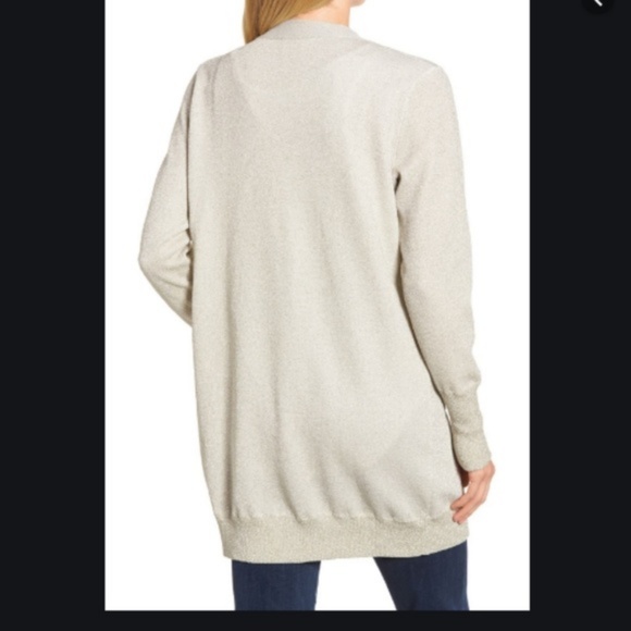 NWT J Crew Double Knit Metallic Cardigan Medium - Picture 3 of 6